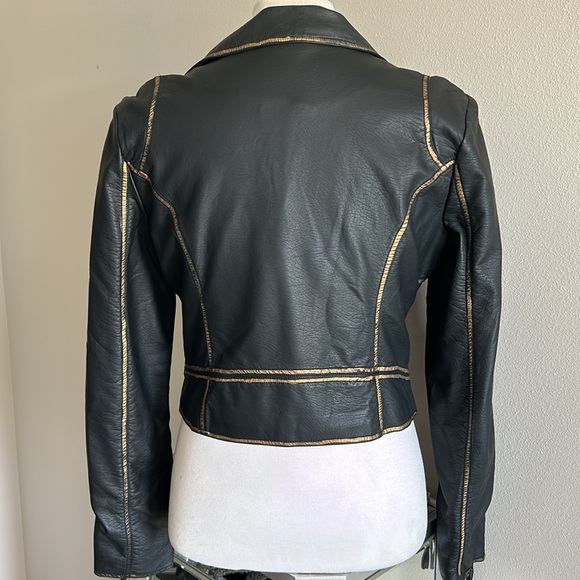 Rue 21 | Womens Black Faux Leather Biker Jacket - Size XL - Picture 2 of 11